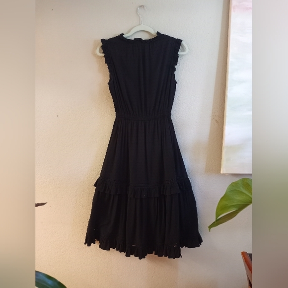 Kate Spade Broome Street Swiss Polka Dot Coquette Girl Tiered Ruffled Dress - Picture 6 of 7